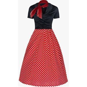 Vintage Lindy Bop 'Elsa' Classy 1950's Rockabilly Swing Jive Shirt Dress Medium